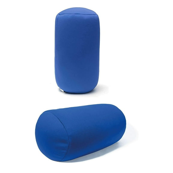 2-set Foam particle pillow, solid color, cylindrical pillow, office nap pillow, multifunctional pillow, neck and waist protection