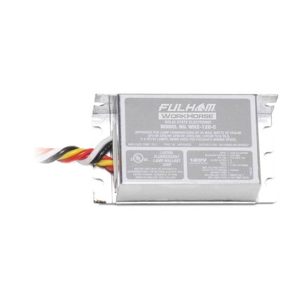 2 set - Fulham Lighting WH2-120-C Workhorse 2 Versatile Fluorescent Lamp Ballast, 120V
