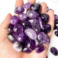 thumbnail image 1 of 2 set Natural Amethyst Healing Stones Oval Stones Pocket Palm Stones for Reiki Balancing 15~20mm 50g/set, 1 of 1