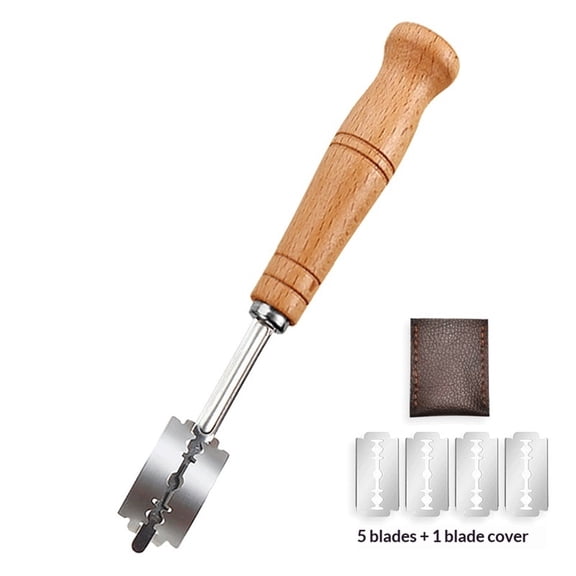 2 set Premium Hand Crafted Bread Lame for Dough Scoring Knife, Lame Bread Tool for Sourdough Bread Slashing with 5*2 Blades Included with Protector Cover