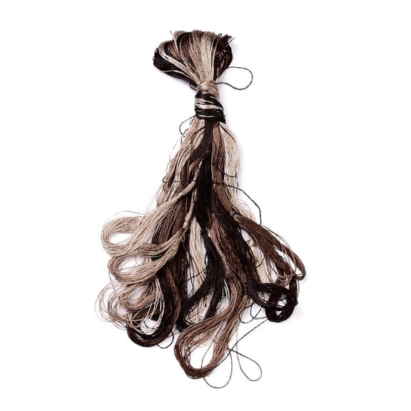 2 set Real Silk Embroidery Threads Friendship Bracelets String 8 colors Gradient color Coffee 1mm 20m/bundle 8 bundles/set