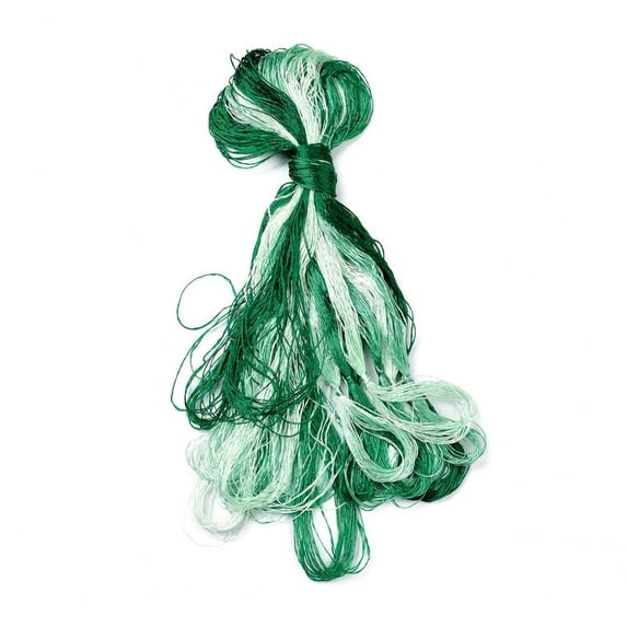 2 set Real Silk Embroidery Threads Friendship Bracelets String 8 colors Gradient color Sea Green 1mm 20m/bundle 8 bundles/set