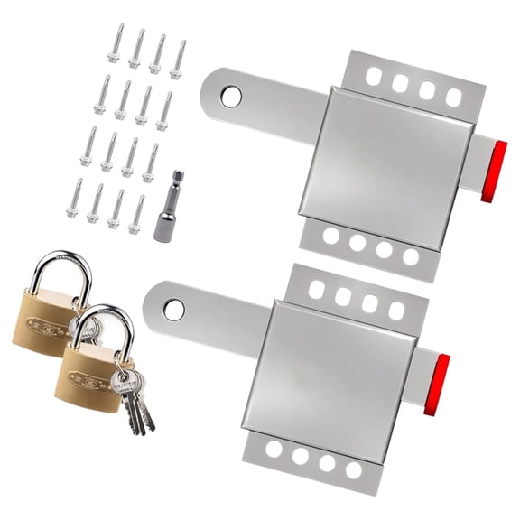 2 set Steel Garage Door Set Includes Metal & Mounting Hardware Simple Installs for Secure &