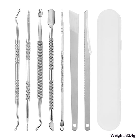 2 set Toenail Tool, Toenail File and Lifters, Professional Surgical Stainless Steel Ingrown Toenail Tool- Safe Nail Cleaning Treatment Pedicure Tools Kit Under(1 set 7 pcs)