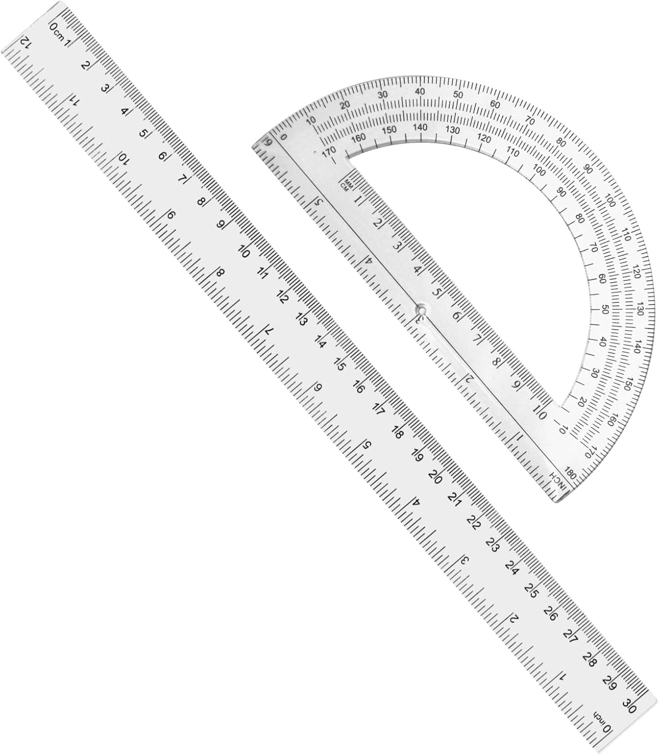 Unbranded Blue Math Tool Kit Set with Rulers and Protractors, 2 Count ...