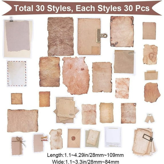 2 sets 2 styles Writable Self-Adhesive Paper Stickers for Suitcase Skateboard Refrigerator Helmet Mobile Phone Shell Retro Envelope Mixed Shapes Mixed color 28~109x29~100x0.2mm 45pcs/set 1 set/style