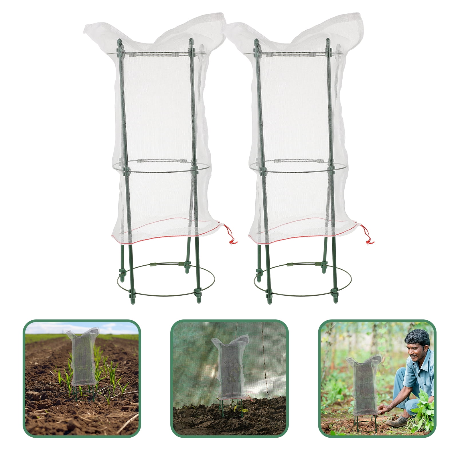 2 sets of Garden Plant Support Tomato Growing Cage Outdoor Plant Protective Cage