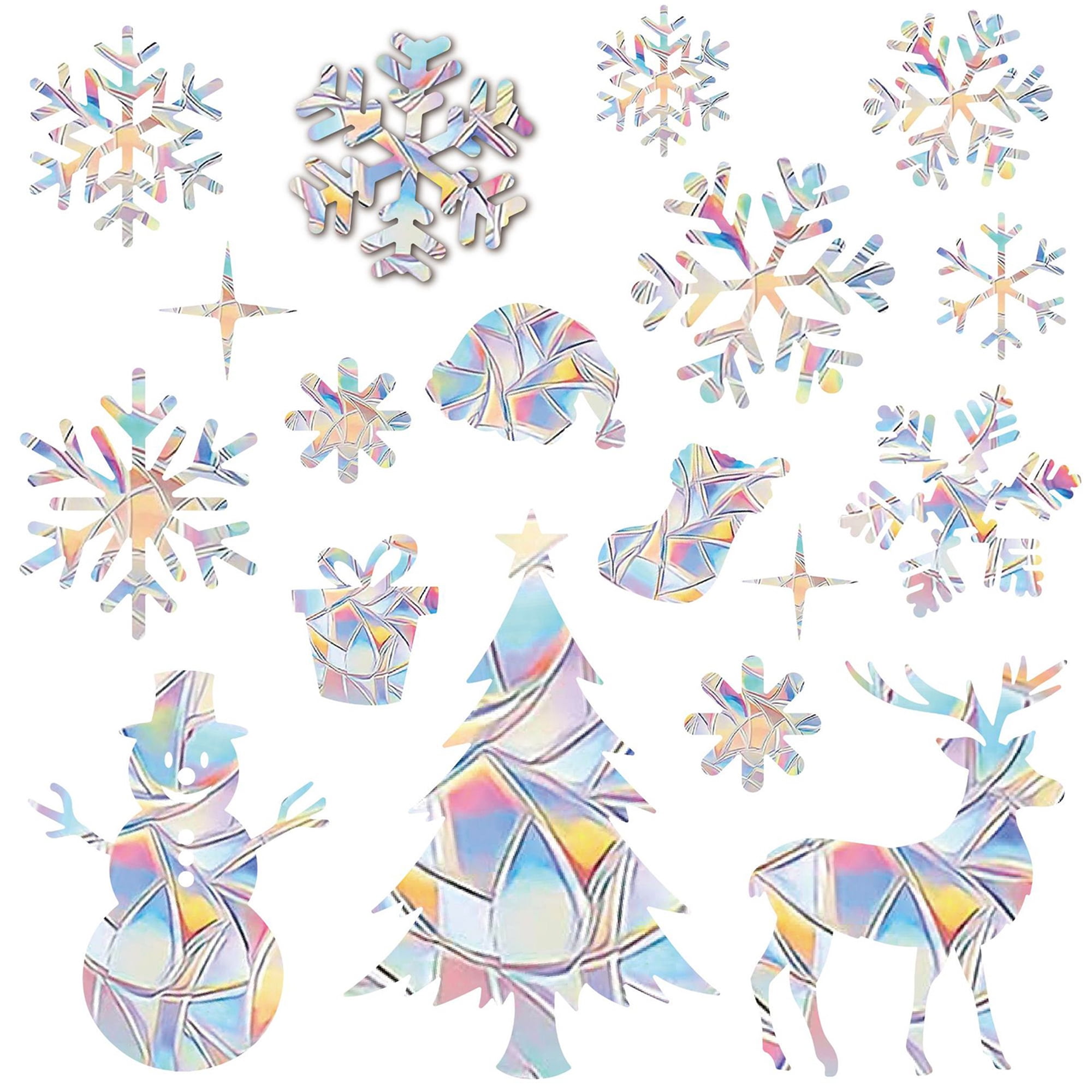 5 Snowman Christmas Vinyl Sticker Snowflake Wall Art Kid