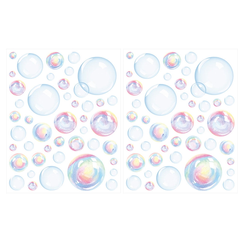 2 sheets of Bubbles Bathroom Decals Wall Art Decoration DIY Sticker DIY