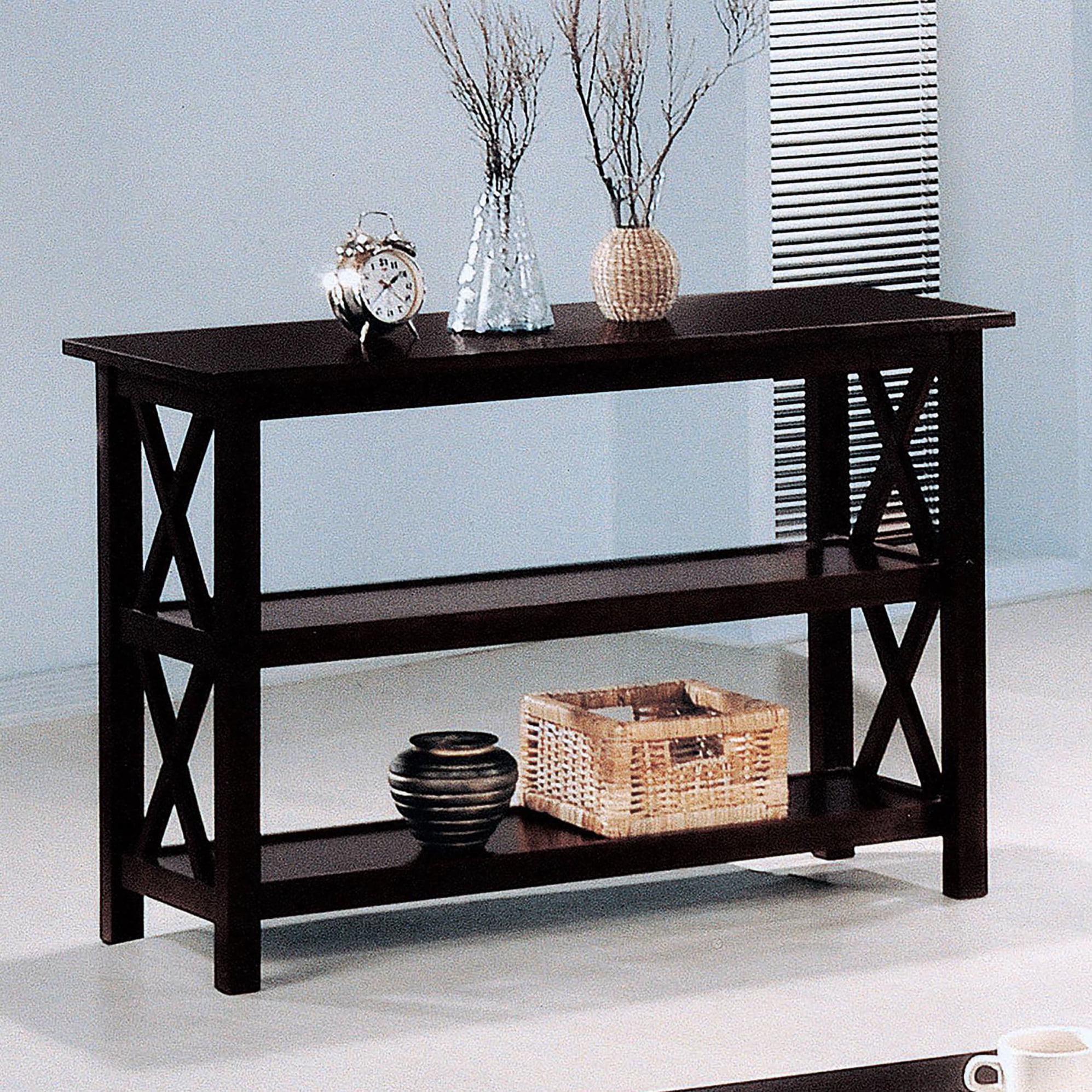 2-shelf Transitional Table, Deep Finish, Enhances Living Space Modern ...