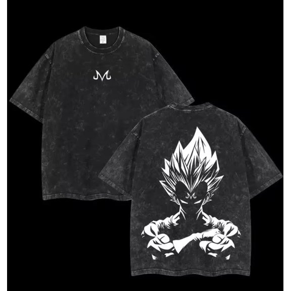 2 side Dragon Ball Majin Vegeta T-Shirt – Anime Cotton Casual Short Sleeve, Loose Fit Men’s Tee