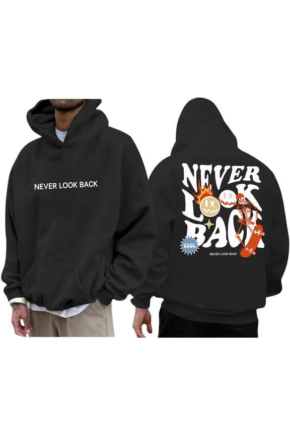 2-side Kelxjia Oversized Hoodie Men Designer Streetwear Hoodies Vintage Skeleton Hoodie Cool Graphic Pullover Baggy Grunge Tops