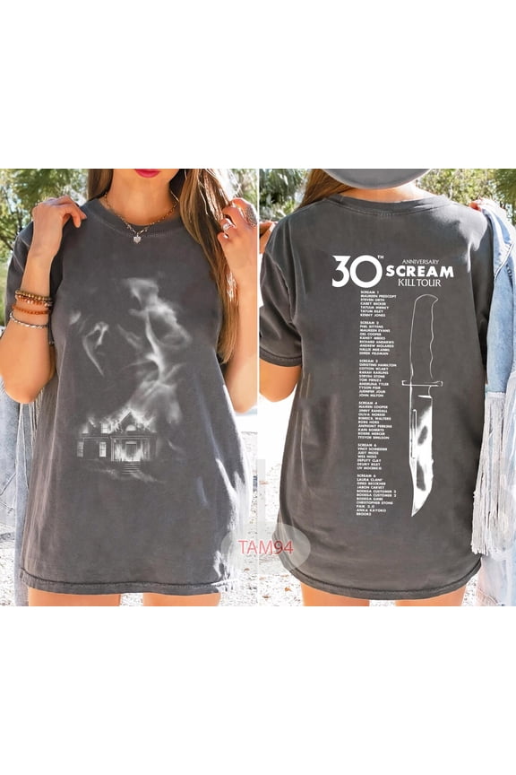 2 side Retro Scream 7 30th Anniversary Scream Kill Tour 2026 Shirt, Unisex Tee