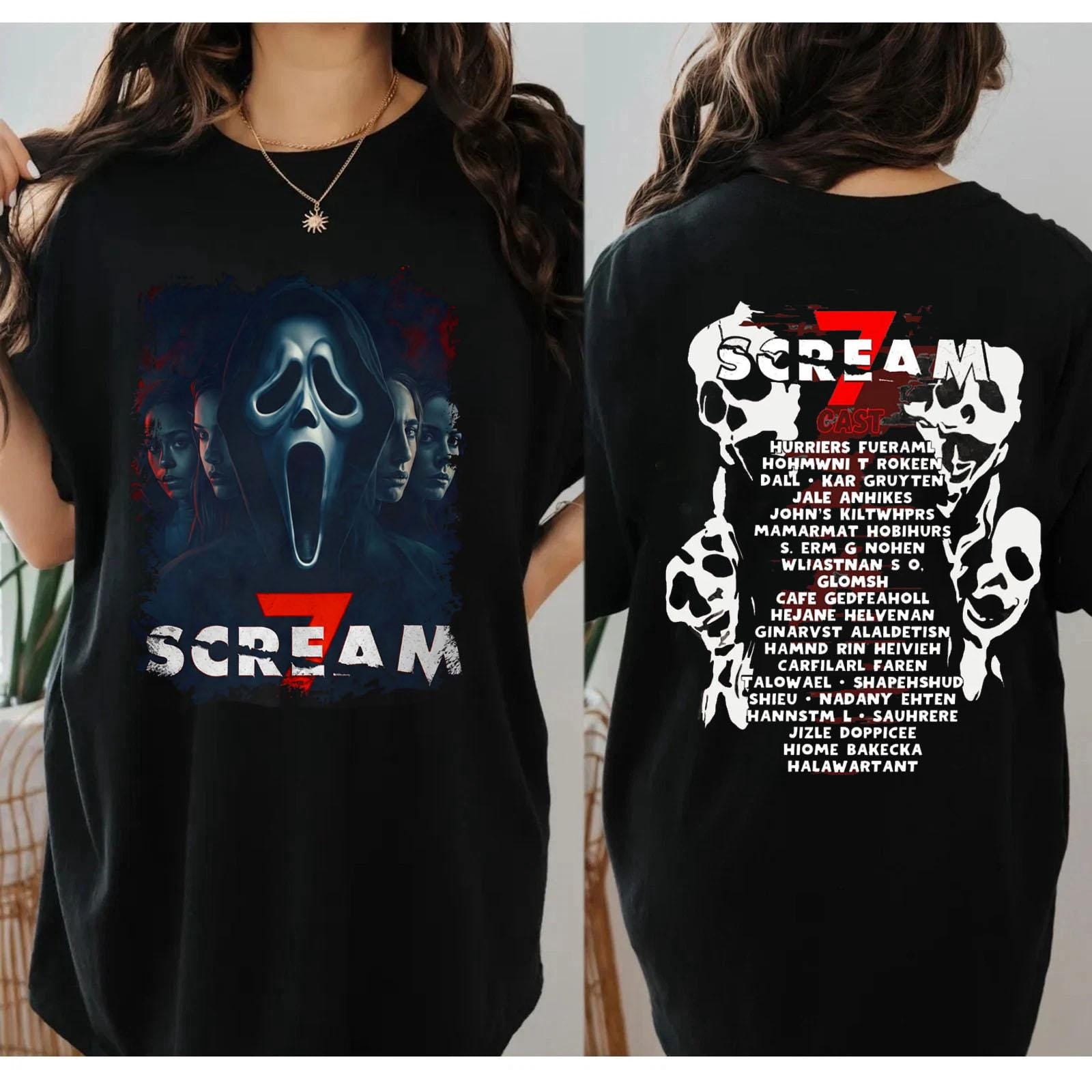 2 sided Scream 7 30th Anniversary Kill Tour 2026 T-shirt, Scream 7 Cast ...