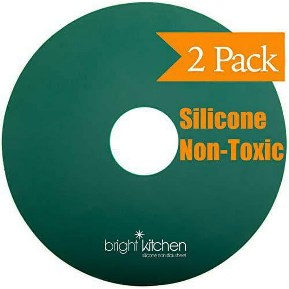 2 silicone dehydrator sheets non-toxic for nesco round dehydrators fruit roll up fruit leather circle reusable flexible non stick - 2 flat sheets