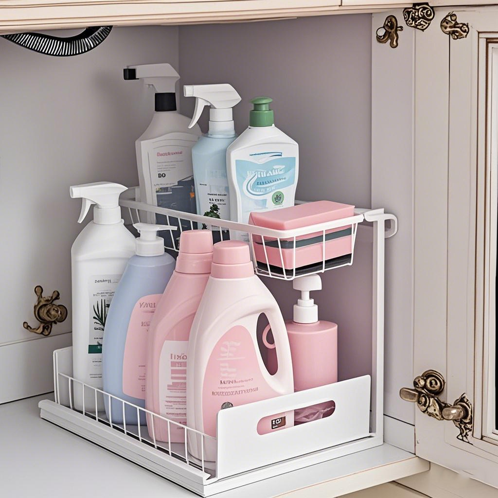 Dedicated Rack. List 2-story pull-out L-shaped elegant white bathroom, kitchen sink ...