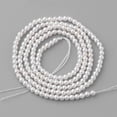 thumbnail image 1 of 2 strand Shell Pearl Beads Strands Round White 2mm Hole: 0.5mm about 190pcs/strand 15.7 inch, 1 of 2