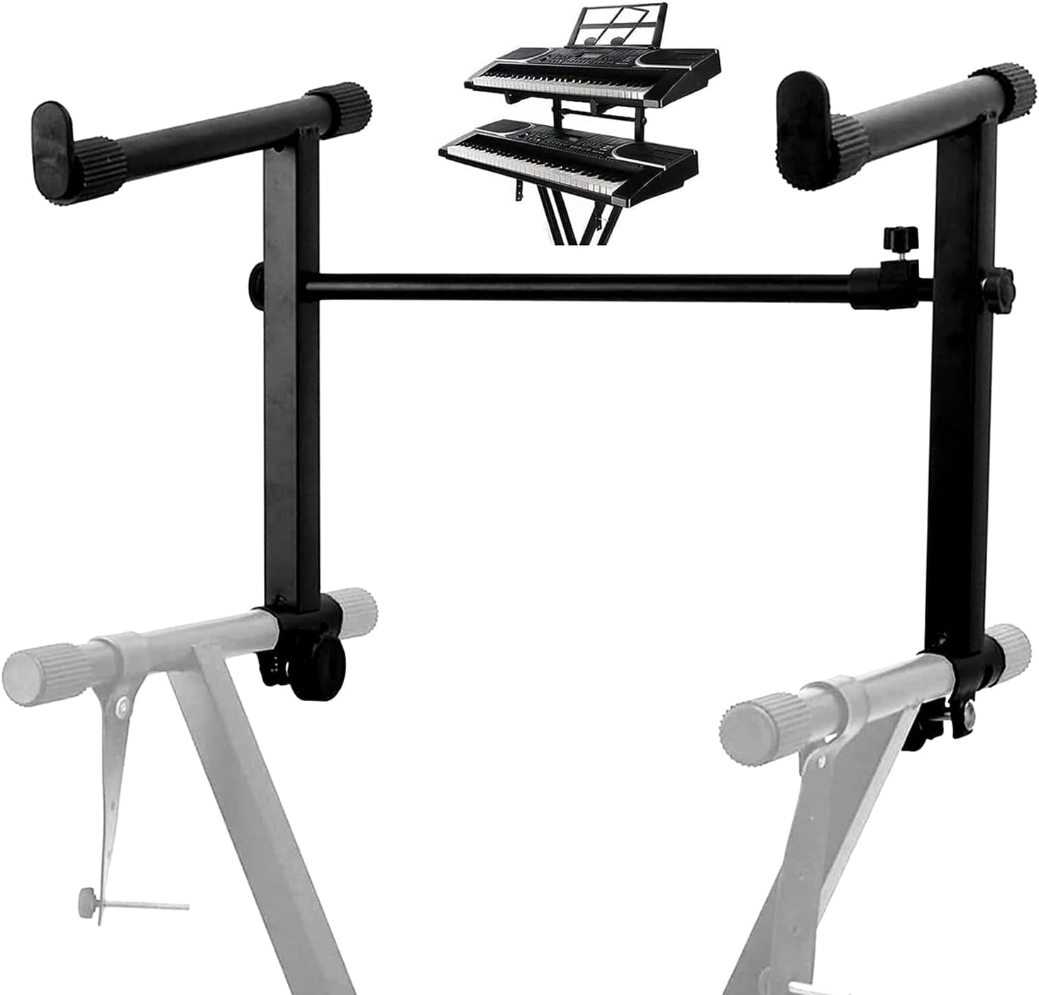 2 tier Keyboard Stand Extension Adapter Adjustable Width 2nd Tier XStyle Piano Stands