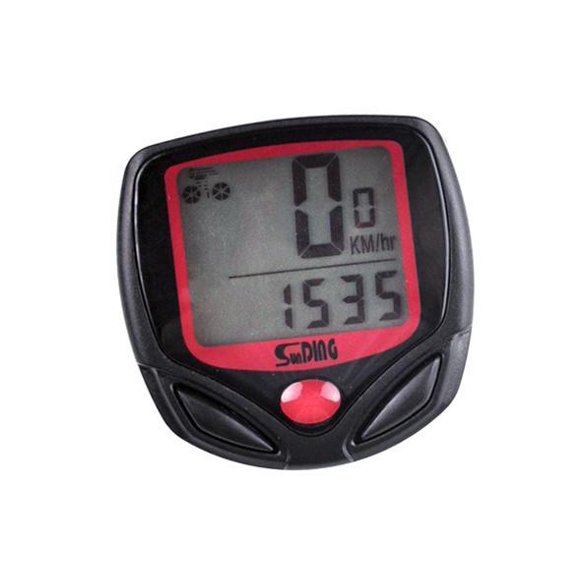 2 tier LCD display Bike Bicycle Cycle Computer Odometer Speedometer +cable New VAF