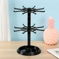thumbnail image 1 of 2 tier Rotating Bracelet Display Stand with 16 Hooks Black and Stable for Jewelry Organization and Display Adjustable and Multi purpose, 1 of 8