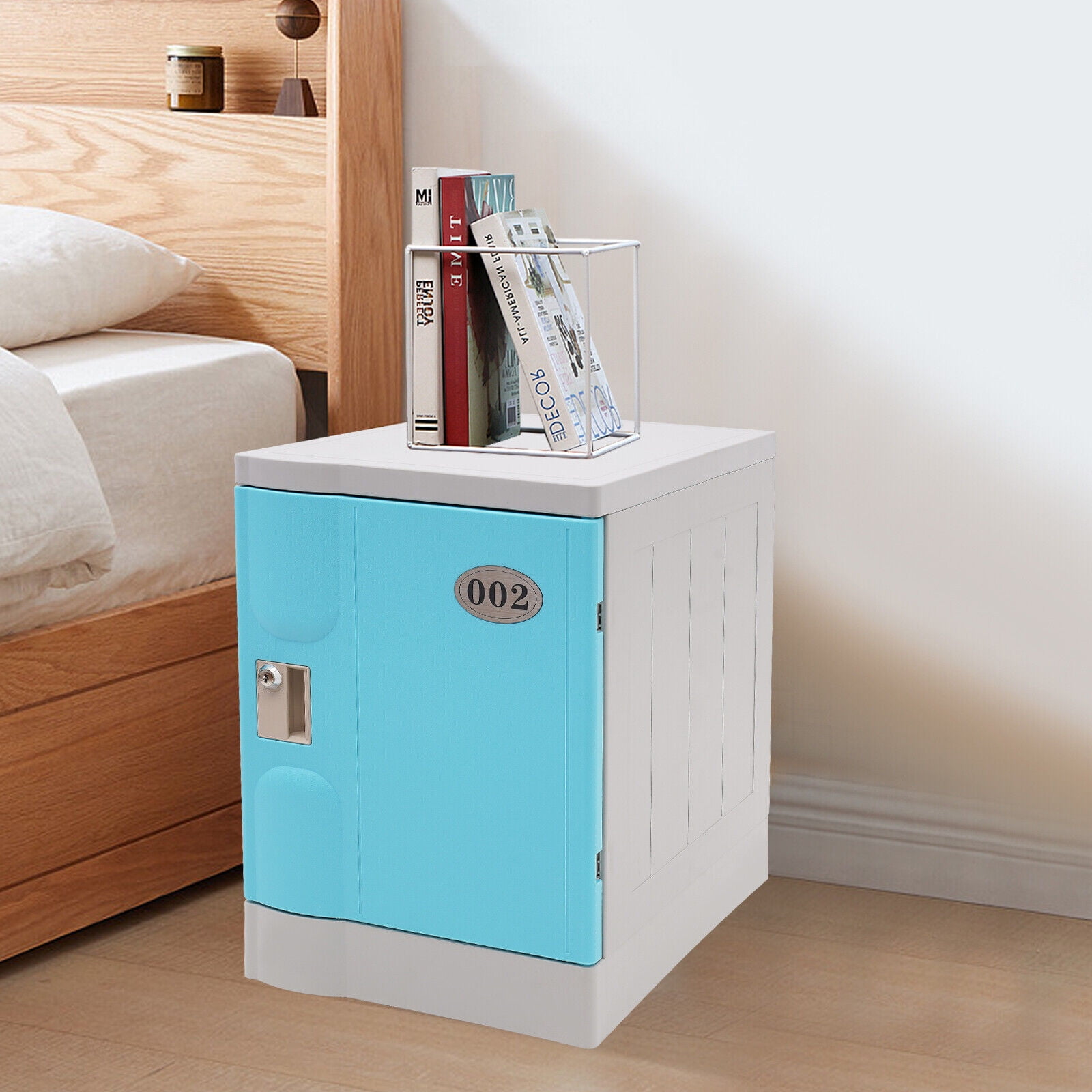2tier Storage Bedroom Lockable Storage Nightstand With