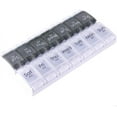 thumbnail image 1 of (2 times a day)Weekly pill organizer - 7 days - morning and evening - pill organizer for medicines and vitamins, press-open - Black/white, 1 of 5