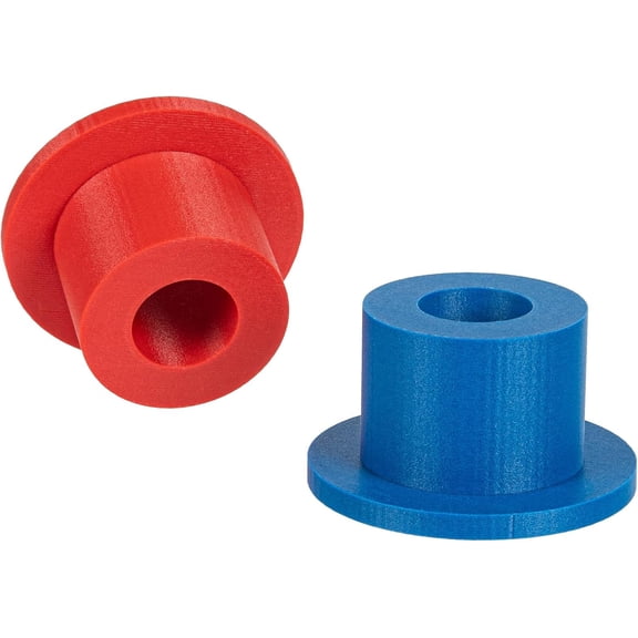 2" to 1" Weight Plate Adapter 2-Pack Blue & Red Pair Convert 2-Inch Plates for 1-Inch Barbell Secure Fit for Strength Training