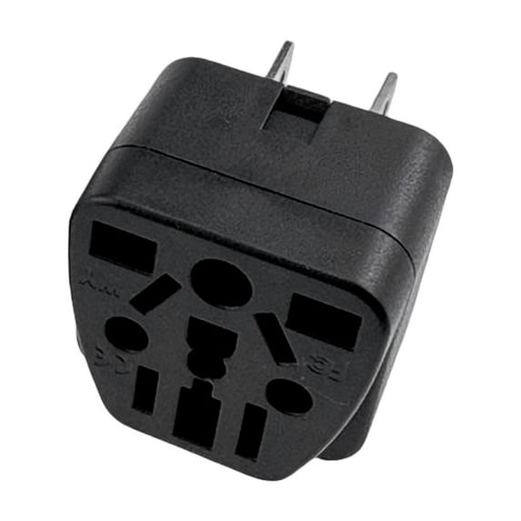 2 to 3 Pin Power Adapter - 10A, Standard, with Shutters - Travel Use
