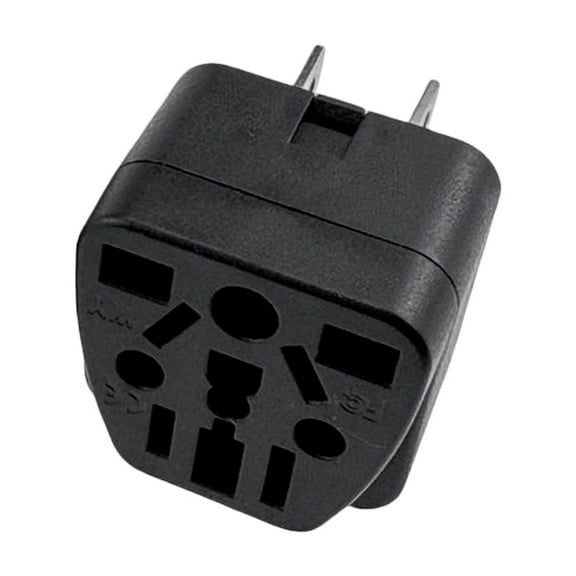 2 to 3 Pin Power Adapter - 10A, Standard, with Shutters - Travel Use