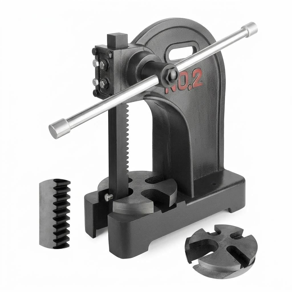2 ton Black Arbor Press Machine, Ratchet Lever, Reversible Ram ...