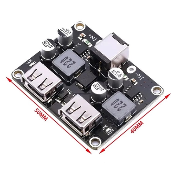 2-way DC step-down module QC2.0 3.0 USB fast charging for mobile phones, supports Apple and Huawei FCP
