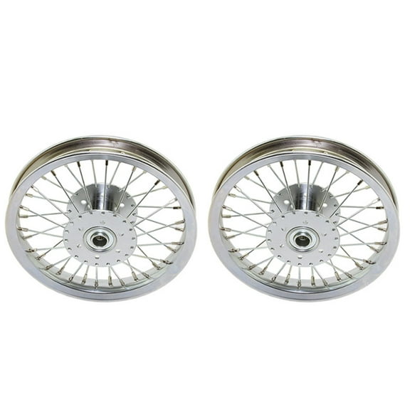 2 wheels. Two wheels Set of 12 Hollow-Hub Wheel 36 Spoke 14gUCP Bearing 3/4"idx1-3/8"od Chrome. For trike, tricycles.