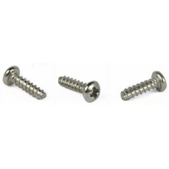 #2 x 1/4" Thread Forming Screws for Plastics (48-2) / Phillips / Pan Head / Steel / Zinc - 10000 Piece Carton