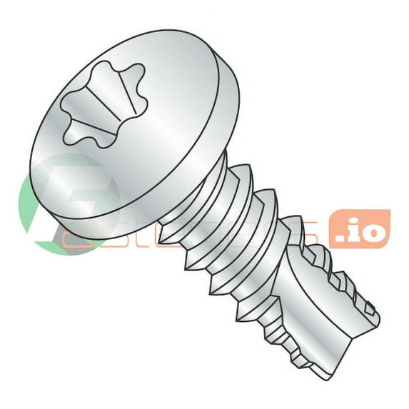 #2 x 1/4" Type 25 Thread Cutting Screws / Six-Lobe (Torx) / Pan Head / Steel / Zinc (Quantity: 10,000 pcs)