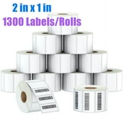 2 x 1 51mm x 25mm Direct Thermal Label Multipurpose Shipping Address UPC FNSKU FBA Barcodes Stickers for Zebra 2844 & Rollo Desktop Label Printer 1300 Labels/Roll 1 Roll