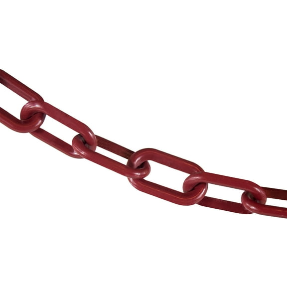 2" x 10 Crimson Plastic Safety Chain