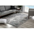 thumbnail image 1 of 2â€™ x 10â€™ Gray and Ivory Abstract Runner Rug, 1 of 7