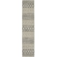thumbnail image 1 of 2â€™ x 10â€™ Ivory and Gray Geometric Runner Rug, 1 of 5