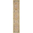thumbnail image 1 of 2â€™ x 10â€™ Ivory and Yellow Center Medallion Runner Rug, 1 of 5