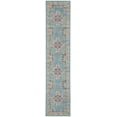 thumbnail image 1 of 2â€™ x 10â€™ Light Blue Distressed Medallion Runner Rug, 1 of 5