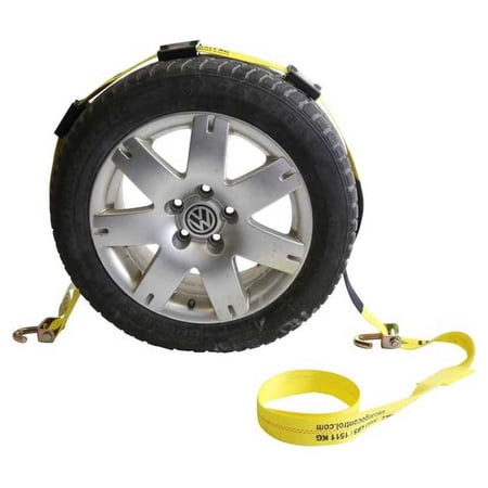 2" x 10' OEM Replacement Wheel Strap with 2 Swivel J Hooks and 3 Adj