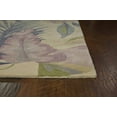 thumbnail image 1 of 2' x 10' Pastel Tropical Leaves Wool Indoor Runner Rug, 1 of 3