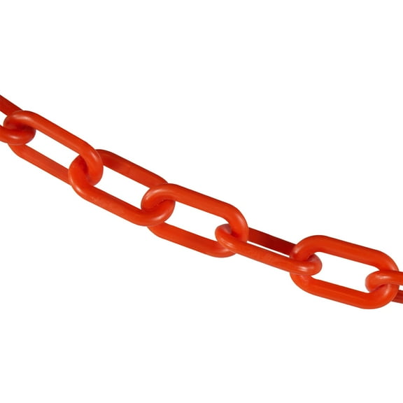 2" x 10 Traffic Orange Plastic Safety Chain