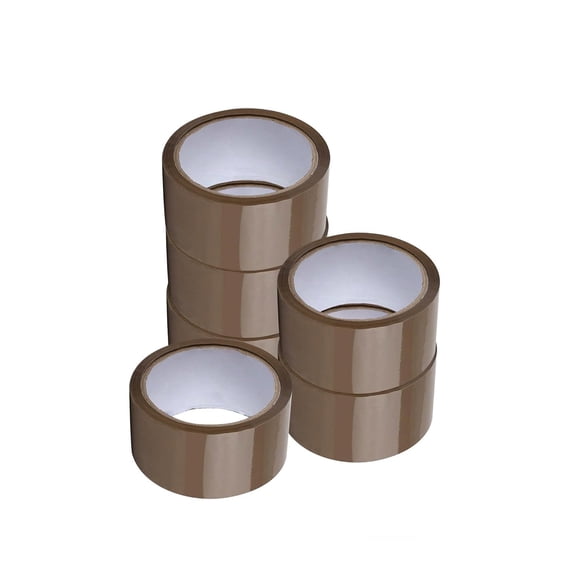 Shield Tape 1.88 Inch x 110 Yards Tan Carton Sealing Tape Packing Shipping, 2.3 Mil 12 Rolls