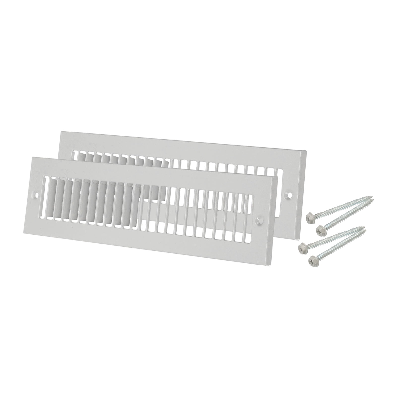 2" x 12" Duct Opening Vent Cover, 2 Pcs Toe Kick Vent Cover HVAC for Wall Floor, Gray-Outer Size: 3.4" x 13.4"
