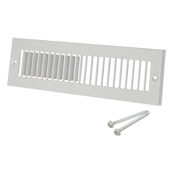 2" x 12" Duct Opening Vent Cover, Toe Kick Vent Cover HVAC for Wall Floor, Gray-Outer Size: 3.4" x 13.4"