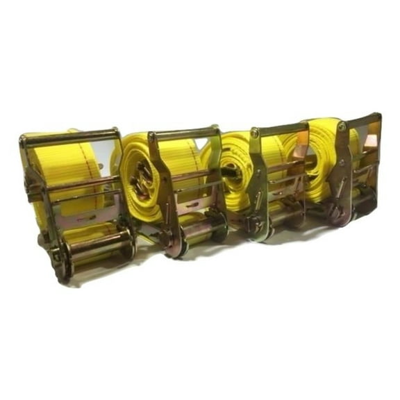 2" x 12 Ft Interior Van Ratchet E Track Straps w/ Spring E Fittings | 4 PACK