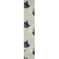 thumbnail image 1 of 2â€™ x 12â€™ Ivory and Navy Indoor Outdoor Runner Rug, 1 of 5