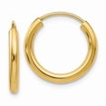thumbnail image 1 of 2 x 12 mm 14K Yellow Gold Polished Round Endless Hoop Earrings, Pair, 1 of 1