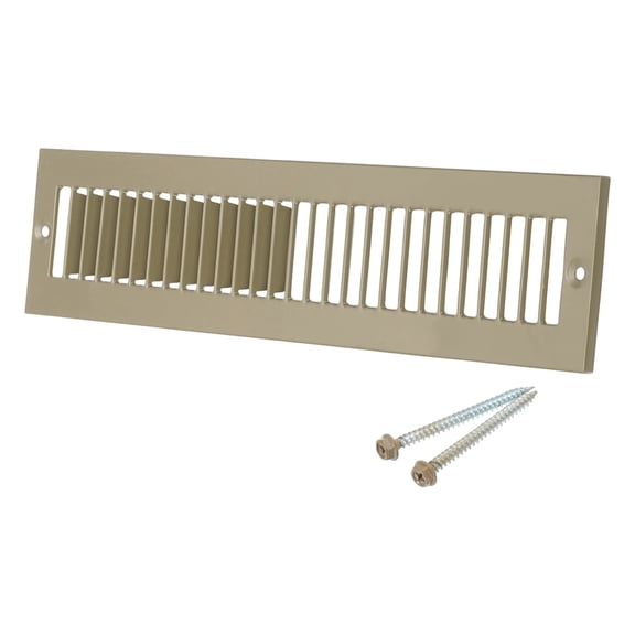 2" x 14" Duct Opening Vent Cover, Toe Kick Vent Cover HVAC for Wall Floor, Brown-Outer Size: 3.4" x 15.4"